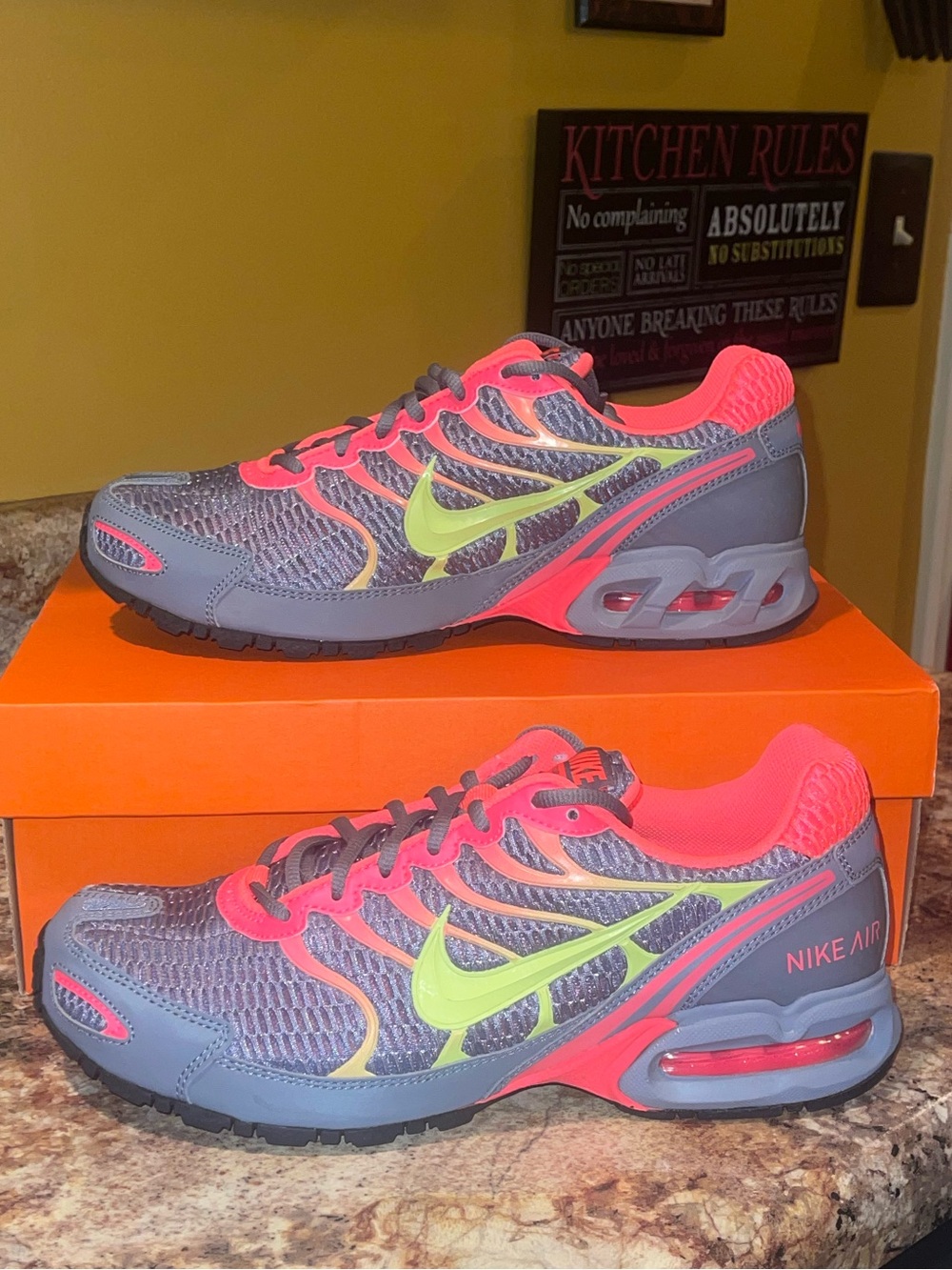 Nike Gray and Citrus Women's Running Sneakers - Picture 6 of 6